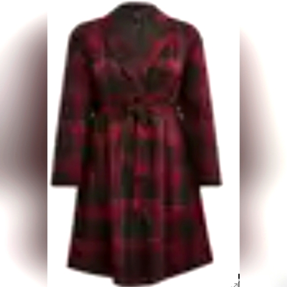 torrid Jackets & Blazers - NWT Torrid Plaid Trench Coat sz 3 ( 3x 22/24)
